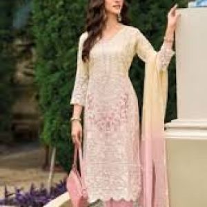 Autumnlane Faiza Pink Full Work Premium Pakistani Suit Set