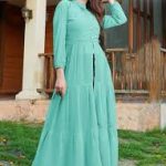 Women's Multi-Color Floral Print Cotton Anarkali Kurta with Palazzo Pants and Dupatta